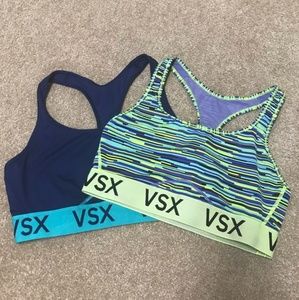 Lot of 2 Victoria's Secret sports bras size Large
